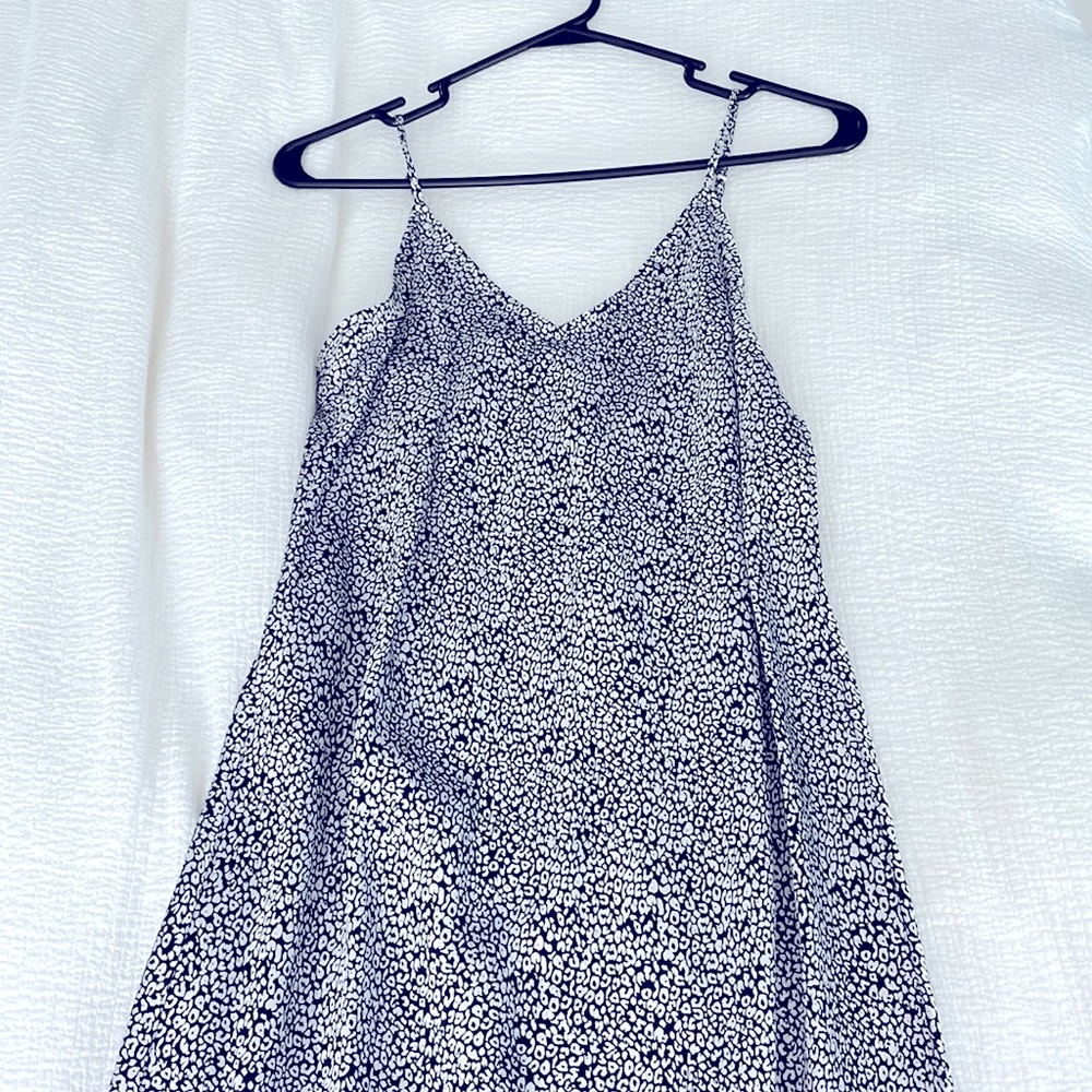 A new day midi slip black and white cheetah dress